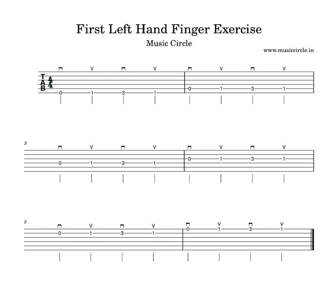First Left Hand Finger Exercise